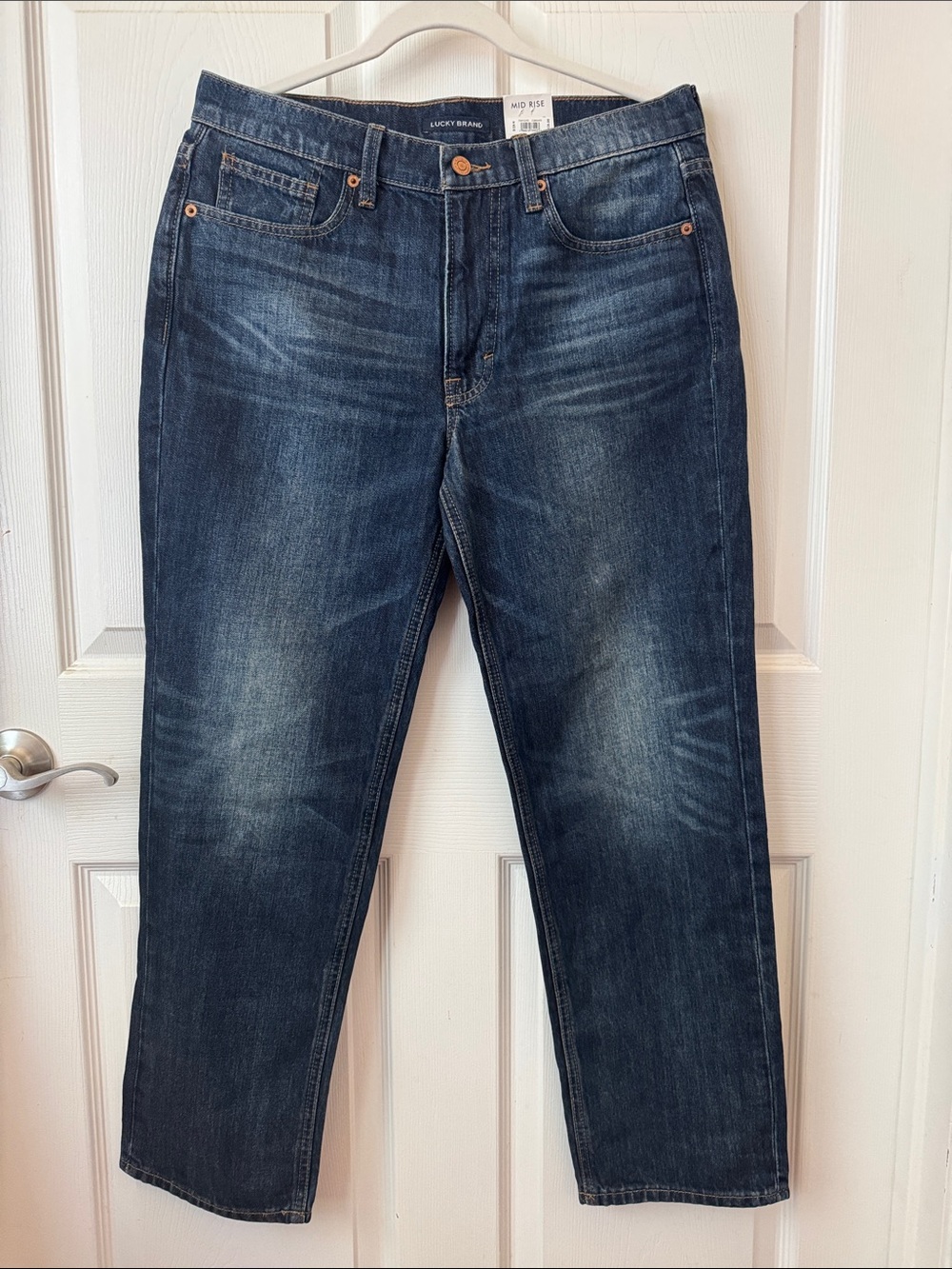 Lucky Brand Women’s Boyfriend Jeans in Dark Blue Wash